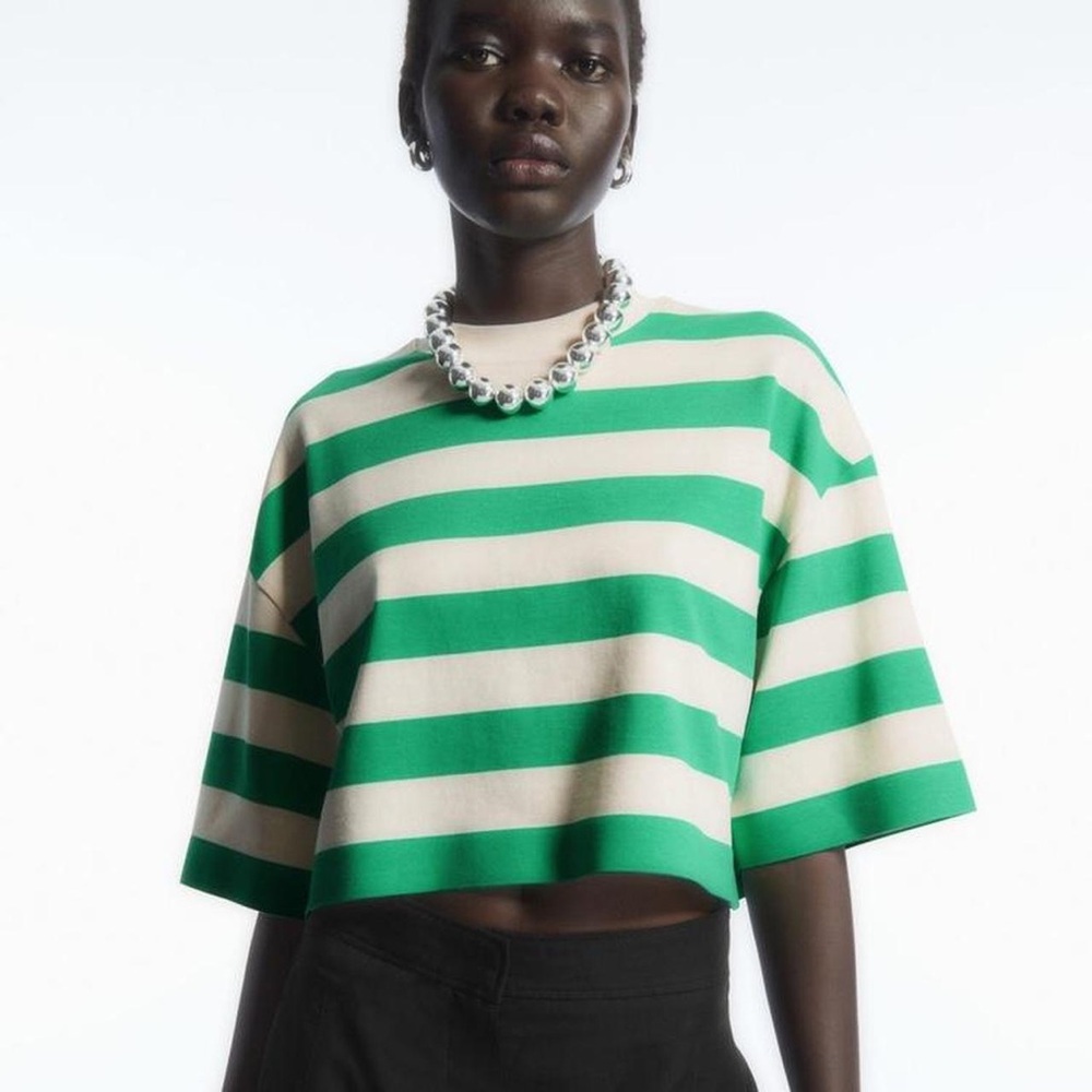 COS women's cropped shirt  - stripes
